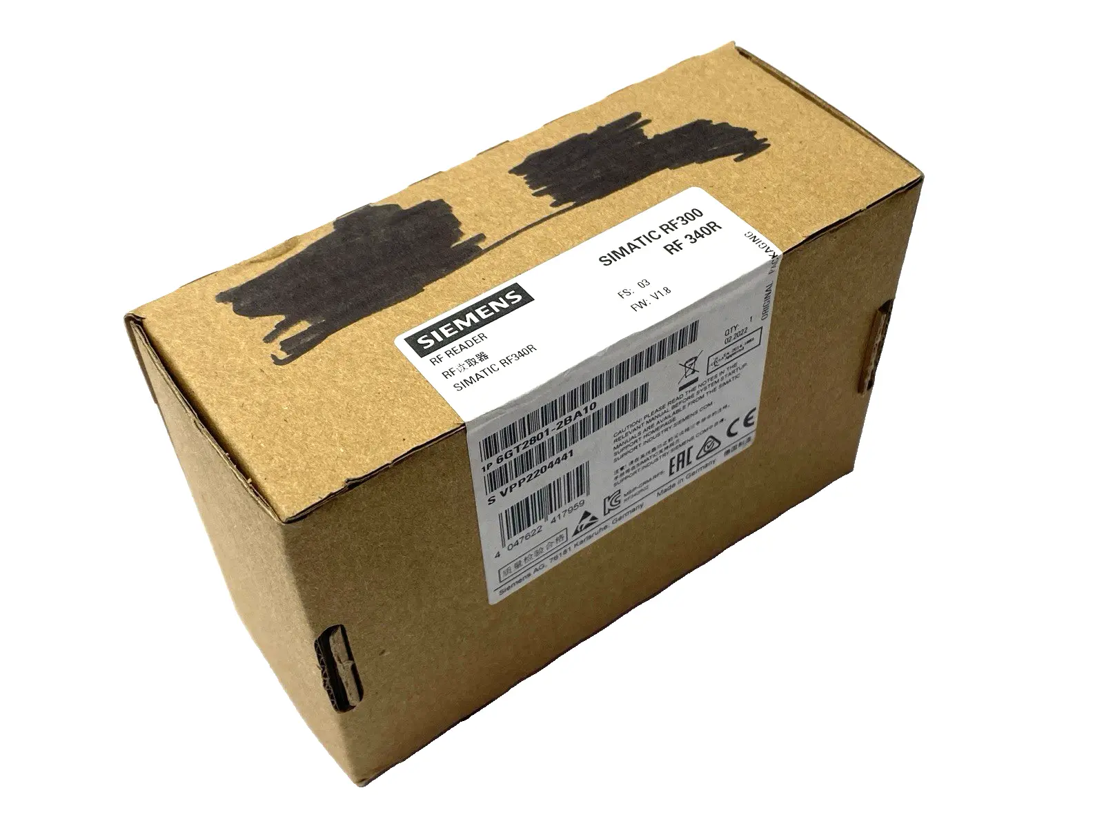 New | in-Stock Siemens SIMATIC RF340R Reader M12 8-Pin 75mm x 75mm x 41mmm Industrial Controls Michigan US | Maverick Industrial Sales #1393261