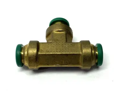 USED PARKER PRESTOLOK BRASS UNION TEE PUSH TO CONNECT 5/16"