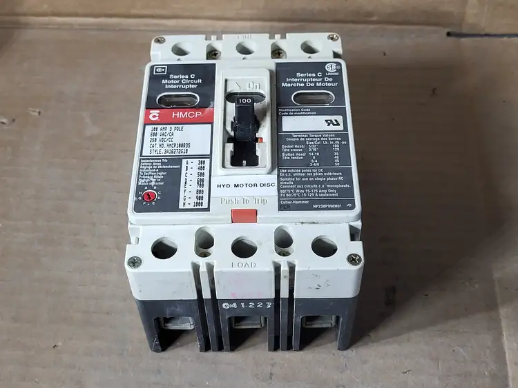 Used CUTLER-HAMMER HMCP100R3S Switchgears British Columbia CA | Lenmark #1435026
