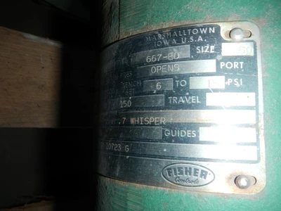 Fisher 6" 150 Class, WCB Flanged Control Valve