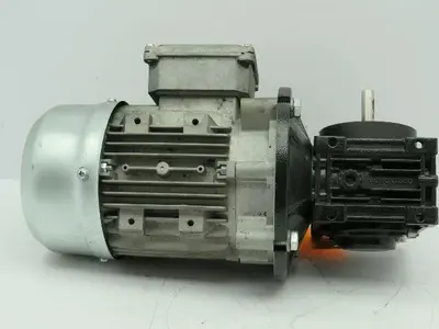 Motovario T71-B4 Motor 3PH 0.5Hp 208-230V W/NMRV040 Gear Reducer 20:1 12MM Shaft