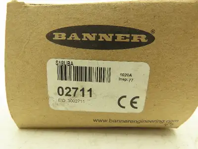 Banner S18UBA Ultrasonic Proximity Sensor 30-300mm Sensing Distance 10-30VDC