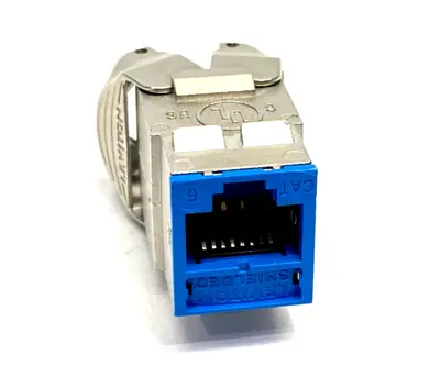 61SJK-RL6 | Leviton  ATLAS-X1 Blue Cat 6 Shielded QUICKPORT Jack - New Other