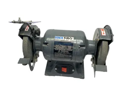 USED BENCH PRO ELECTRIC BENCH GRINDER 6" 3450RPM DAMAGED & MISSING EYE SHIELDS
