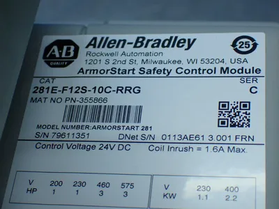 New | in-Stock ALLENBRADLEY 281EF12S10CRRG Starters Ohio US | HGR 24 #1064890