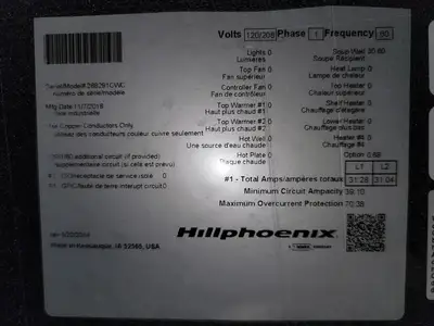 USED 2018 HILLPHOENIX CWC8H