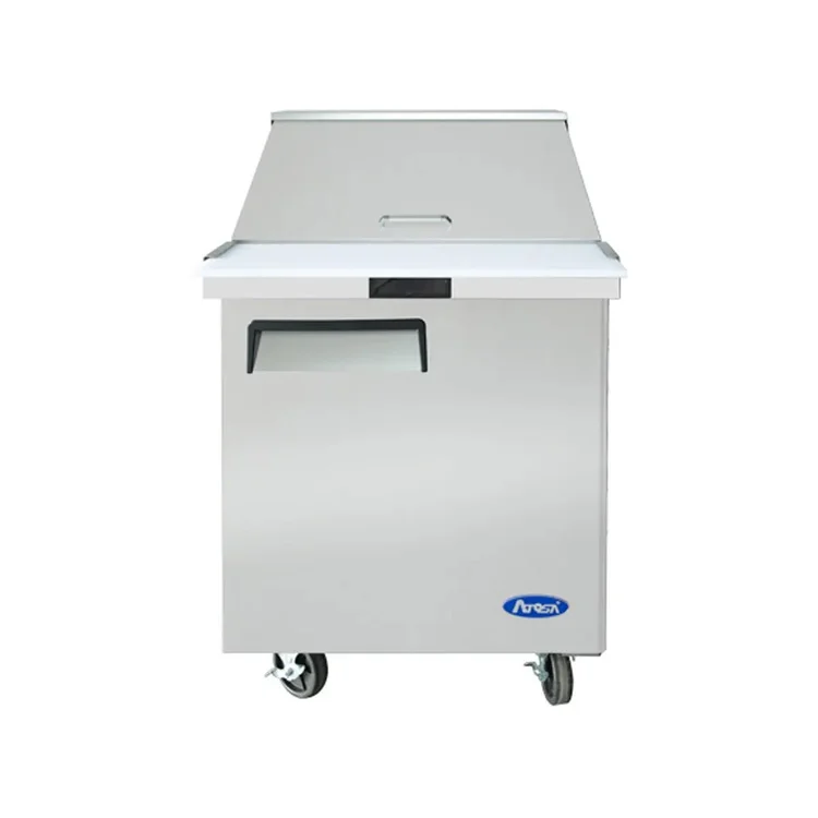 New | in-Stock Atosa New Atosa MSF8305GR 27" Mega Top Sandwich Prep. Table with (12) 6" Deep Poly Pans Food Prep Tables Illinois US | Falcon Restaurant Supply #1375354