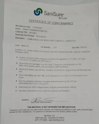 NEW Vanrx Pharmasystems / SaniSure 0510180101