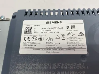 USED SIEMENS SIMATIC HMI TP1200 COMFORT PANEL, TOUCH OP. 12" TFT