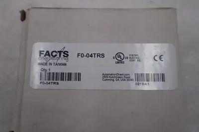 AUTOMATION DIRECT F0-04TRS OUTPUT MODULE 4-POINT 6-48 VDC/6-208 VAC STOCK L-606C