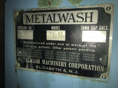 USED METAL RD 23 RINSE DRY