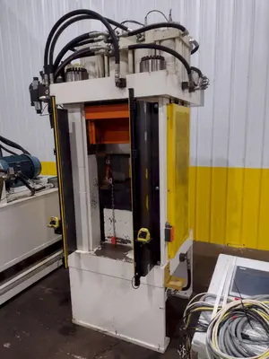 200 TON AMD 4-POST TIE-ROD FRAME HEAVY DUTY HYDRAULIC PRESS & MULTI-PRESSURE HYDRAULIC UNIT: STOCK #19452