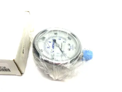 ICO300-101-100L | Spray Systems  Pressure Gauge 2.5" Face 0-100psi, 1/4" LM - New – Open box