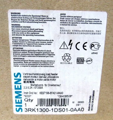 NEW SIEMENS 3RK1300-1DS01-0AA0 MOTOR STARTER 3RK13001DS010AA0