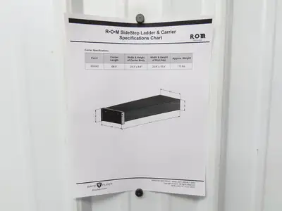 ROM Semi Trailer Side Stem Ladder & Carrier Storage Box Aluminum Step Safe Fleet