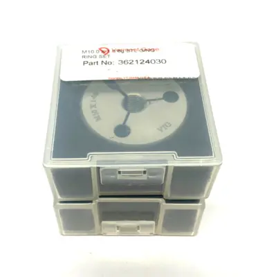 USED VERMONT GAGE THREADED RING GAUGE SET M10X1 6G