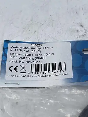 New | in-Stock TECHLINE TECHLINE RJ11 Misc Electrical & Power Parts | ND Industrial Surplus #1213291