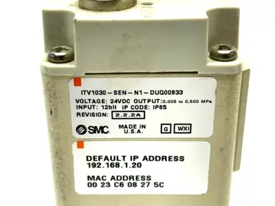 ITV1030-SEN-N1-DUQ00833 | SMC  Digital Regulator Ethernet ITV - Used