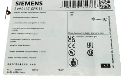 NEW SIEMENS 3VA9157-0PK11 ROTARY OPERATOR 3VA91570PK11