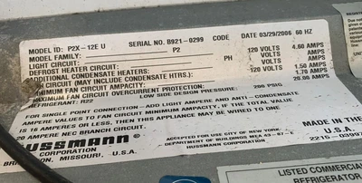 130-0095 Hussmann P2X-12E 12’ Remote Refrigerated Produce Cooler Merchandiser