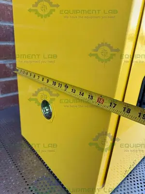 USED EAGLE 1903X 4 GALLON FLAMMABLE LIQUID STORAGE CABINET W/ SOFT CLOSE DOOR, KEY