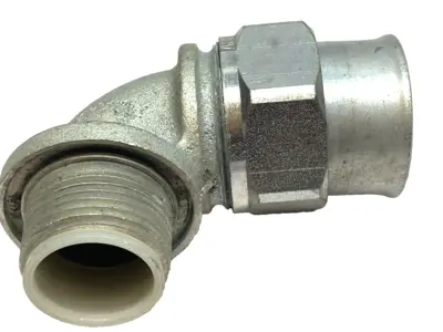 New | in-Stock Appleton Liquidtight 45° Connector 1-1/2" Malleable Iron LOT OF 2 Electrical Fittings Michigan US | Maverick Industrial Sales #1398301