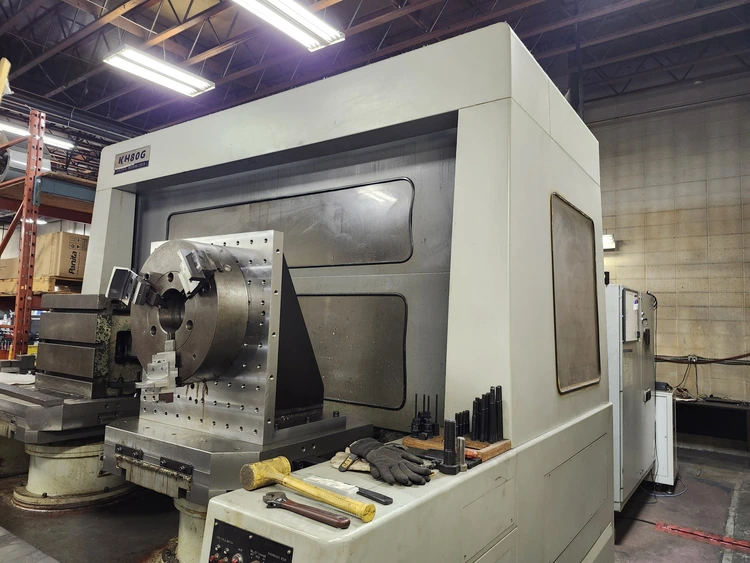 Used 2011 HYUNDAI WIA KH 80G Horizontal Table Type Boring Mills Illinois US | USED CNC #300084