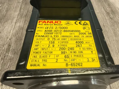 FANUC LTD. AO6B-0212-B605#S000 Servo Motors | ESS Industrial Equipment Sales (7)