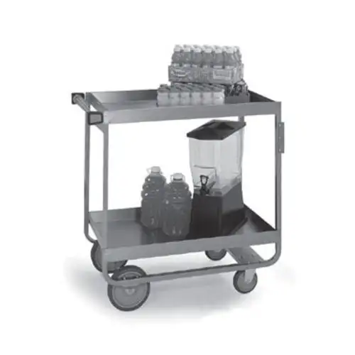 Lakeside 757 2 Level Stainless Utility Cart w/ 700 lb Capacity, Raised Ledges