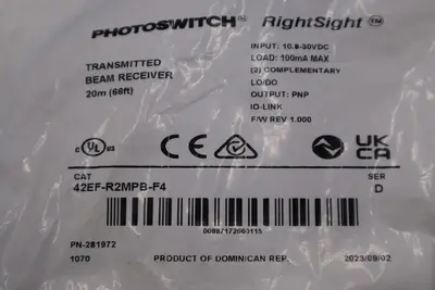 New 42EF-R2MPB-F4 Photoelectric Proximity Sensor Substitute STOCK H853