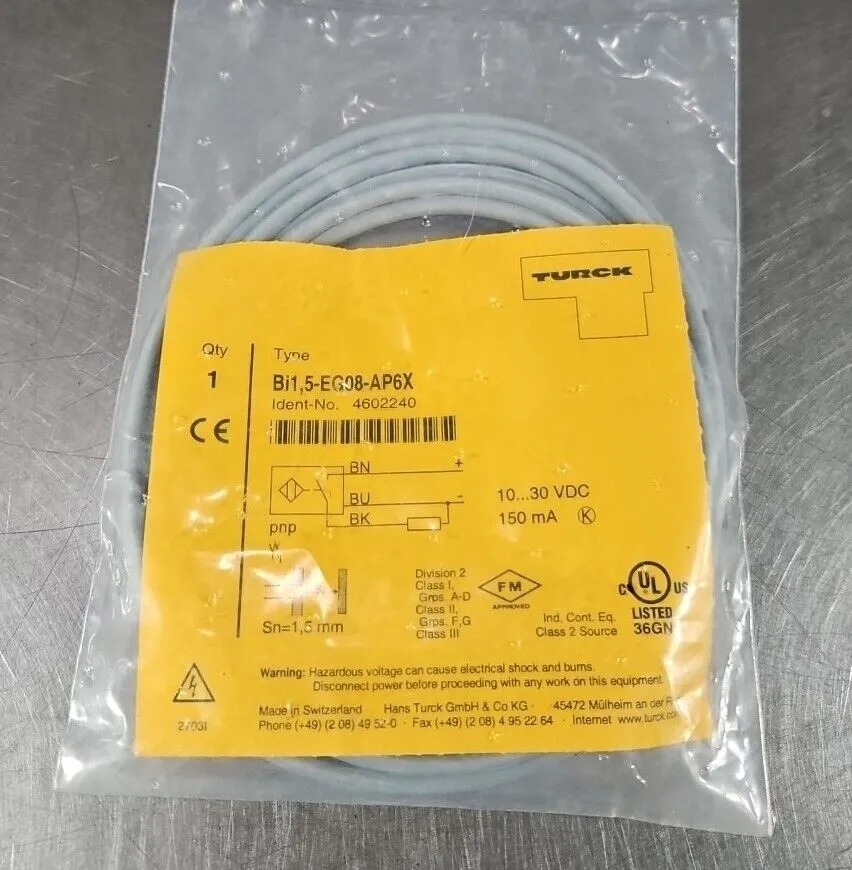 TURCK Bi1,5-EG08-AP6X INDUCTIVE SENSOR. Loc5E-18