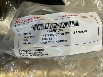 EDWARDS VACUUM Y04601639 PIPE 3 HD CONN BYPASS VALVE