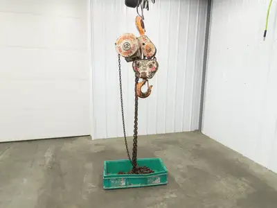 Coffing Porta-Hoist 12 Ton Manual Chain Fall Hand Hoist 9' 6" Lift 24000Lb
