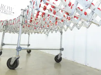 NestaFlex 24"W x 26' Expandable Gravity Flex Conveyor Plastic Skatewheel *Read*