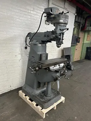 Bridgeport 9" x 32" 1 HP, 8-Speed Ram Type J-Head Vertical Milling Machine & R8 Collets