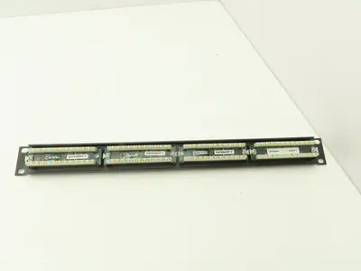 Black Box JPM100A Black Cat 3B Rack Mount Cat 3 Network Patch Panel 24 Port AT&T