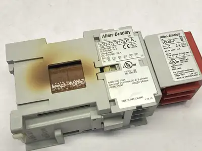 USED ALLEN-BRADLEY SER A SAFETY CONTROL RELAY 25A 600VAC 24VDC COIL