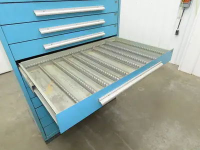 Nu-Era Modular Tool Storage Cabinet 11 Drawer 45x28x61" Stanley Vidmar Blue
