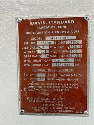 1988 DAVIS STANDARD 4.5" GEARBOX Extrusion Other, Extruder Gearbox | Mark One Machinery (2)