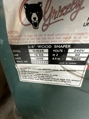 Grizzly G1026 | Grizzly | Shapers
