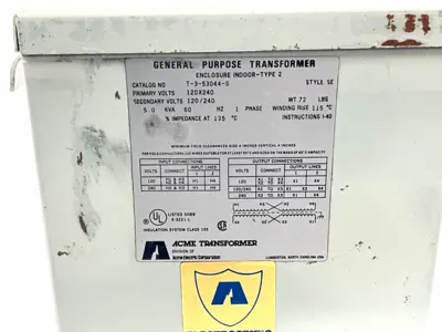 Used Acme Transformer T-3-53044-S Transformers Michigan US | Maverick Industrial Sales #1502172