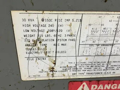 Used POWERTRAN 56B Distribution Transformers Ohio US | HGR 24 #1489708