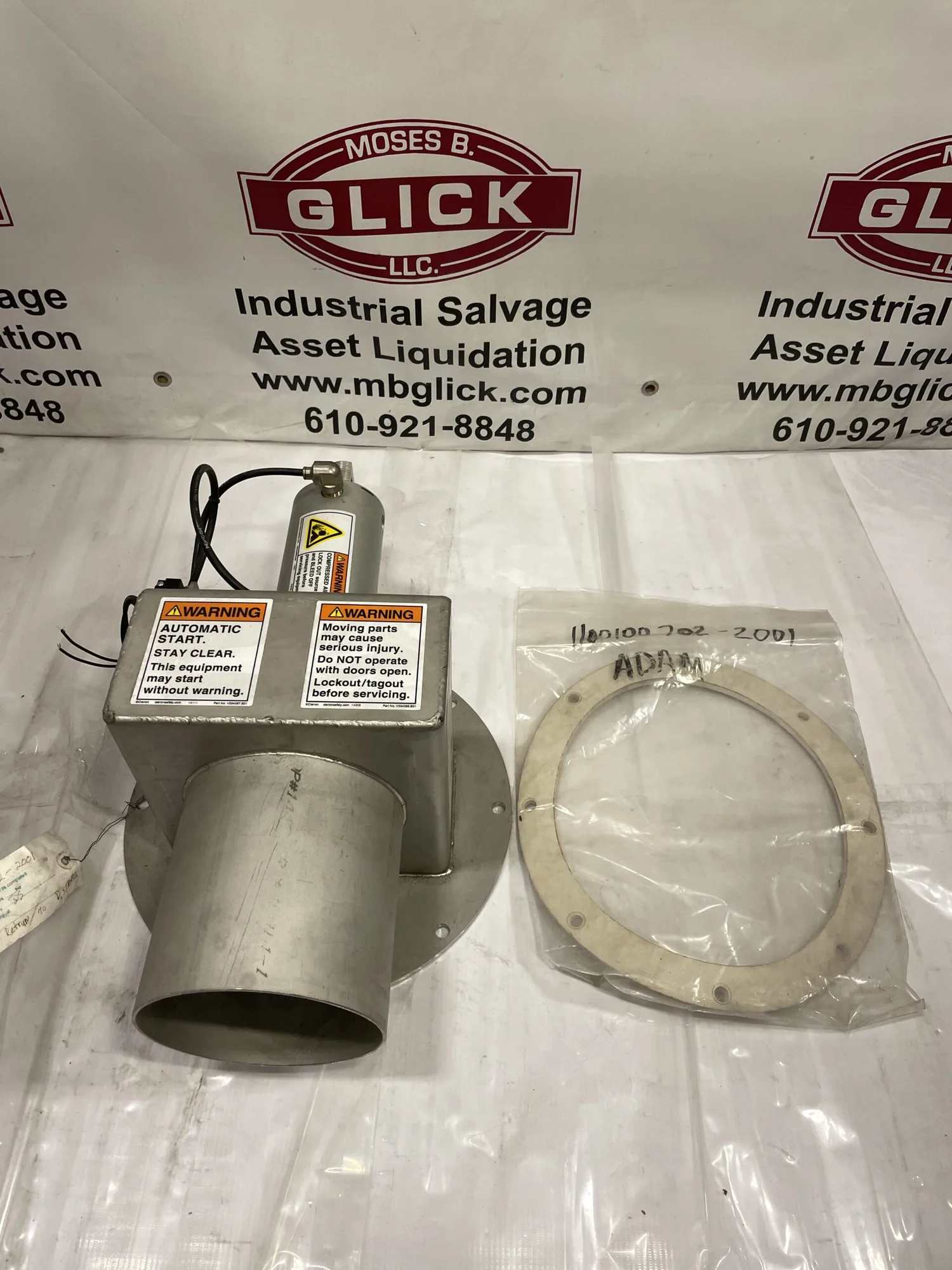 Schenck MAC PROCESS 6″ Stainless Steel Pneumatic Solenoid Operated Dump Valve
