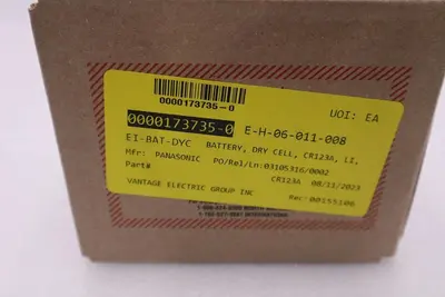 Streamlight 3V CR123A Lithium Batteries (2 Pack) 85175 (BOX OF 12) STOCK G527A