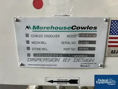 USED Cowles 5 Gal Morehouse Cowles Triple Shaft Vacuum Mixer, Model VIscomax 3V-5-5-3X
