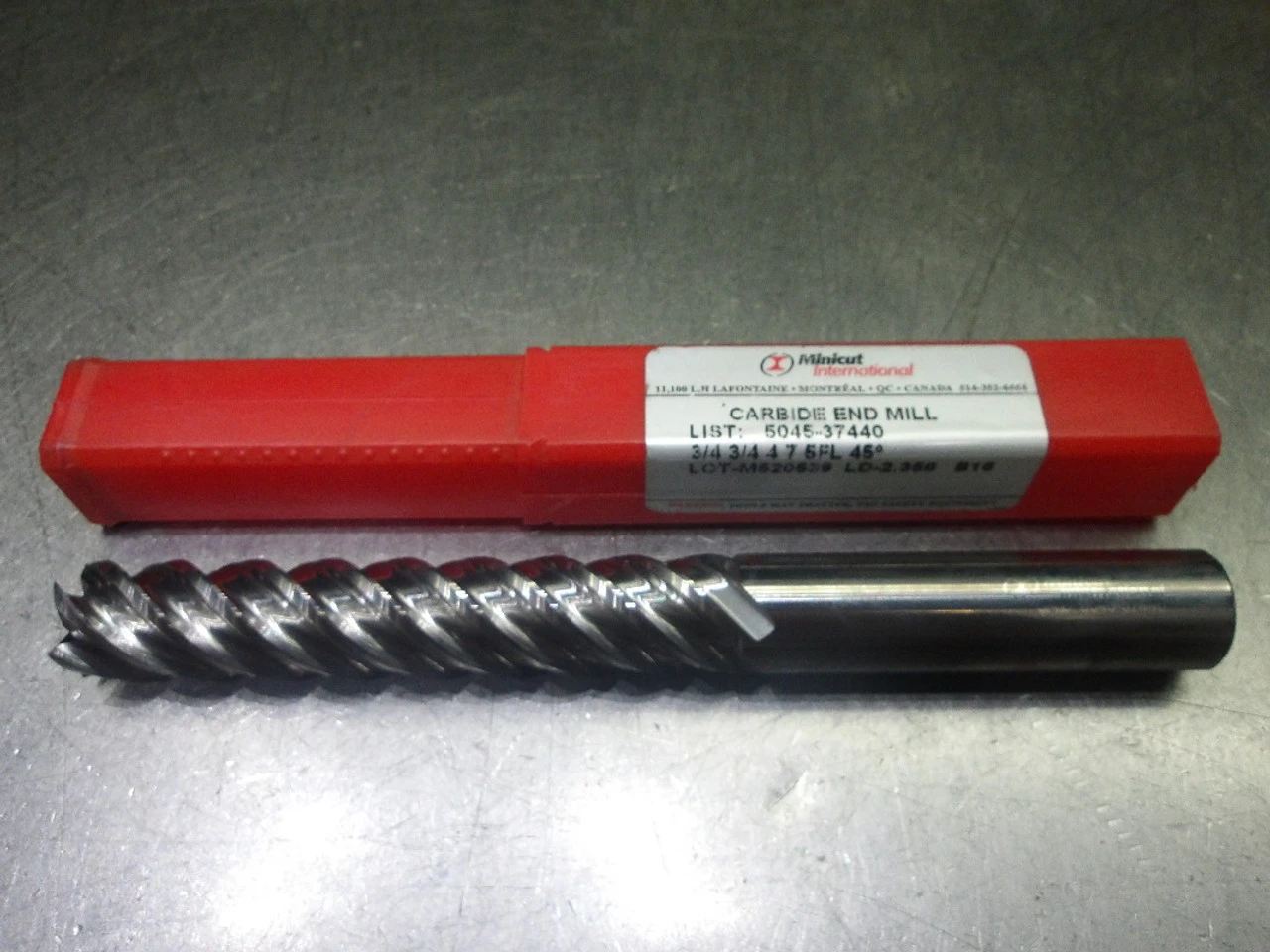 Minicut 3/4" 5 Flute XXL Carbide Sq Endmill Supreme Tialn 5045-37440 (LOC3561)