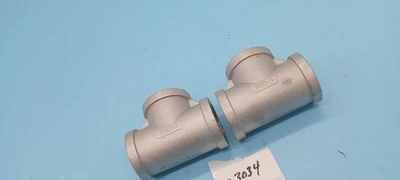 LOT OF 2 MB-304 1 7/8"" Tee,Stainless Steel Fitting 150-1 SP114