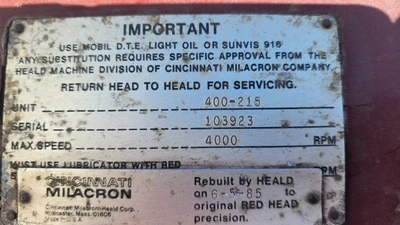USED HEALD RED HEAD SPINDLES