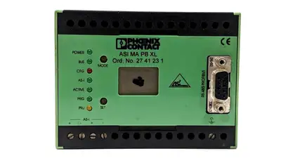 ASI MA PB XL,2741231 | Phoenix Contact ASI MA PB XL AS-i Gateway for PROFIBUS-DP 2741231 - For parts or not working