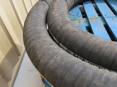Jason 4470 Dry Bulk Material Suction Hose 5" ID x 24' Gum Rubber 75 PSI